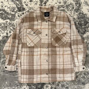 Plaid Button-Up Jacket